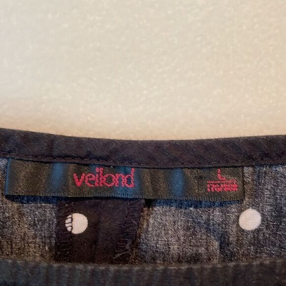 Veilond Black and White Poka Dot Dress Women's size L - Picture 3 of 6